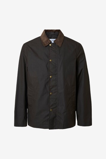 Selected Homme Jakke slhWalter Waxed Cotton 2.0 Jkt Brun
