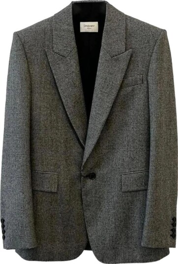 Saint Laurent Herre Jakker Grå L,