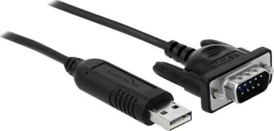 Delock Seriell Kabel Usb Hann Til Db 9 Hann 1.8 M Svart