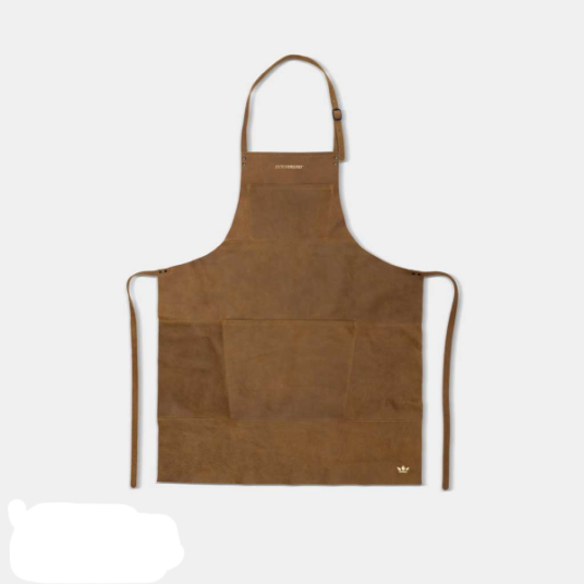 DUTCHDELUXES Skinnforkle i børstet skinn, Vintage Camel DUTCHDELUXES Skinnforkle i børstet skinn, Vintage Camel
