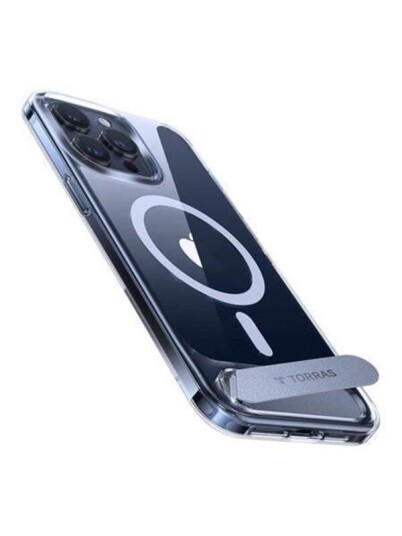 Torras UPRO Pstand Case for iPhone 15 Pro (Transparent)
