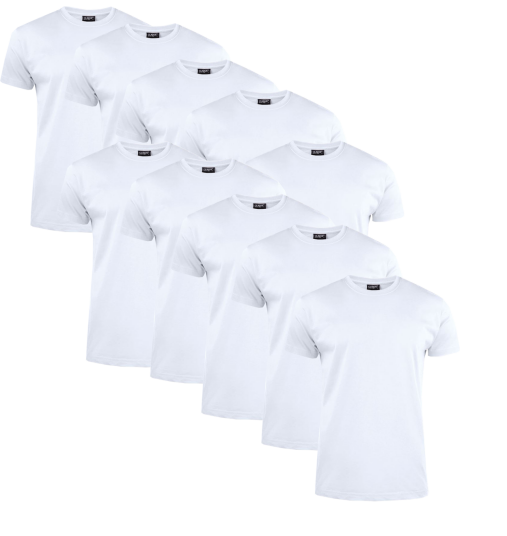 Clique T skjorte for menn 10 pakning hvit Clique T skjorte for menn 10 pakning hvit