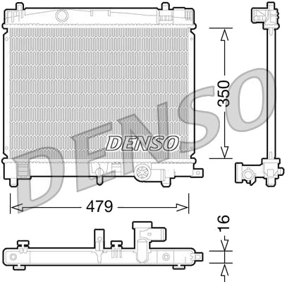 DENSO DRM50078 Radiator motorkjøling
