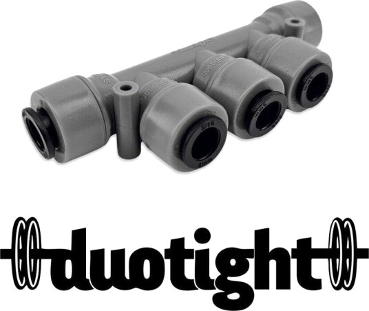 Kegland Duotight T-stykke 5 utganger 8mm push-fit