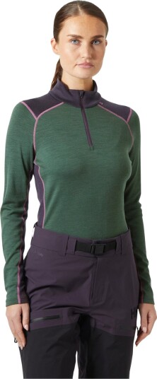 Helly Hansen W Lifa Merino Midw 1/2 Zip - Green - L Helly Hansen W Lifa Merino Midw 1/2 Zip - Green - L