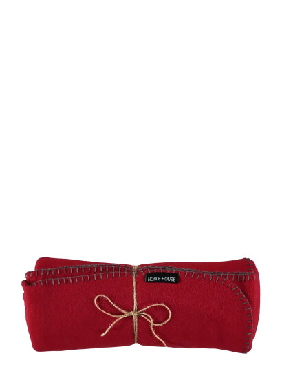 Noble House Blanket Fleece Isak - Red - 130X170CM
