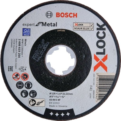 Bosch X-LOCK Kappeskive 125 mm for Metall, 1,6 mm Bladbredde