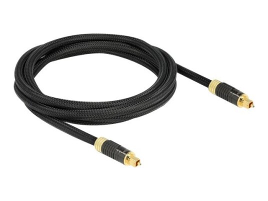 Delock - Digital Audiokabel (Optisk) - Spdif - Toslink Hann Til Toslink Hann - 2 M - Fiberoptisk - Antrasitt