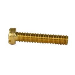 Pajo bolte Maskinskruer M6x40mm Delgevind Messing DIN 84 ISO 1207