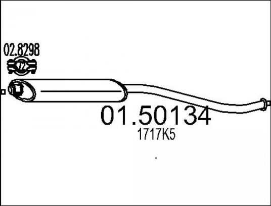 Midtre eksospotte MTS 01.50134 Midtre eksospotte MTS 01.50134