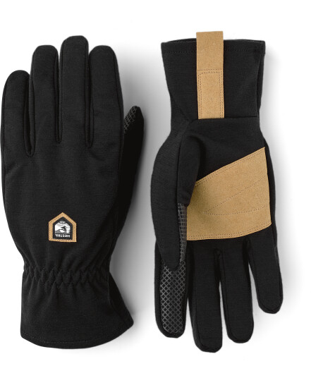 Hestra Merino Windwool Liner - 5 finger Black 10