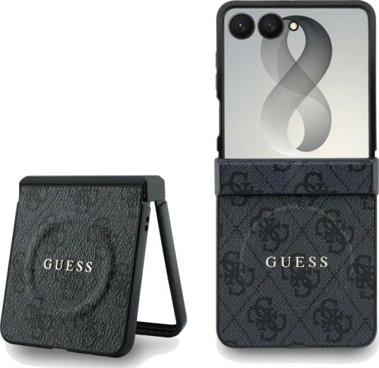 GUESS 4G Classic MagSafe Mobildeksel til Samsung Galaxy Z Flip 8 - Svart
