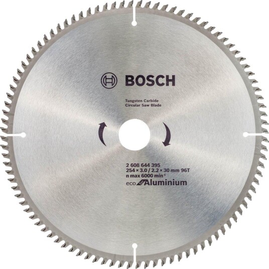 Bosch Eco Sirkelsagblad for aluminium - 254x30mm, 96 tenner