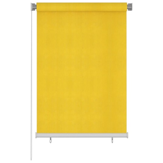 vidaXL Utendørs rullegardin 100x140 cm gul HDPE
