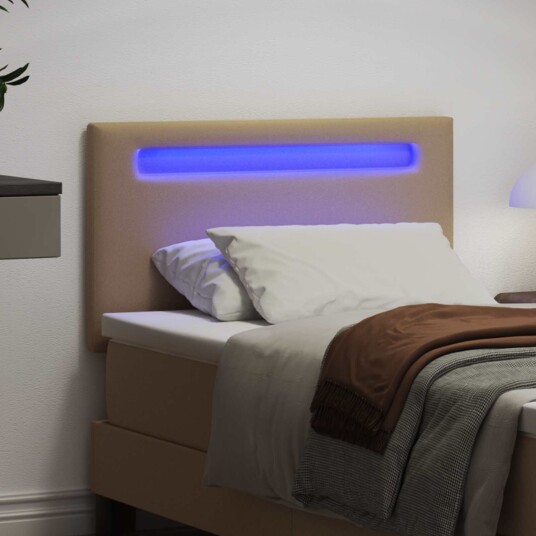Sengegavl Enkel Design Kappuccino 100 cm Kunstlæder