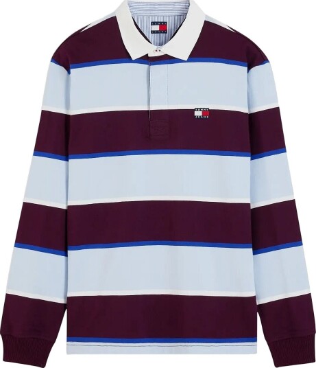 Tommy Jeans Tjm Striped Rugby CALYPSO BERRY STRIPE XS