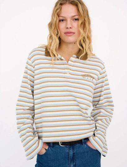 IVY Copenhagen Ivy Stix Ls Polo   Brown   42
