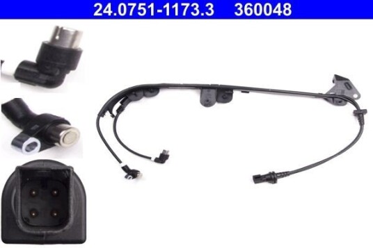 Sensor, ABS ATE 24.0751-1173.3