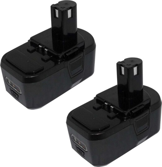 Batteri til Ryobi 18V ONE + 18V 5000mAh - 2-pakning Batteri til Ryobi 18V ONE + 18V 5000mAh - 2-pakning