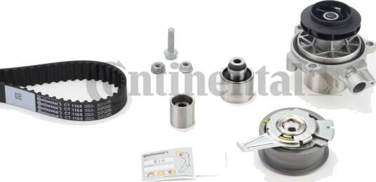 Vannpumpe + tannremmsett CONTITECH CT1168WP6 Vannpumpe + tannremmsett CONTITECH CT1168WP6