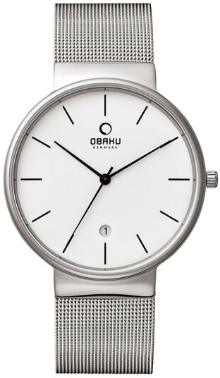 Obaku Herreklokke V153GDCIMC Klar Hvit/Stål Ø40 mm