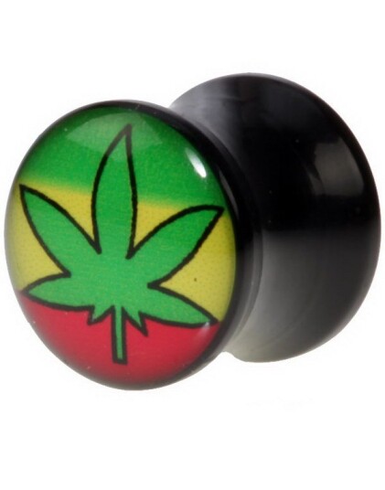 Utgått Weed Form Home Piercing Plugg 12 mm