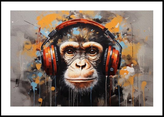 DJ Monkey Plakat Plakat / 50x70cm
