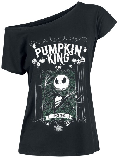 The Nightmare Before Christmas Disney T-skjorte Jack Skellington Pumpkin King M til 5XL Damer svart