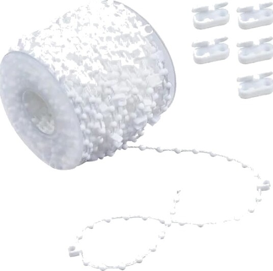 {PL}20 Meter Vertikale Persiennekjedelenker med 5 Stykker Plastkjedekoblinger for 89mm Lameller Kjedeklemme Tilbehør for Vertikale Lamellgardiner