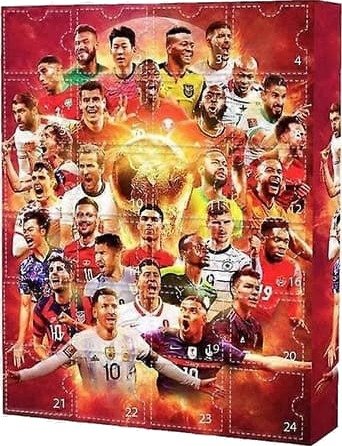 Fotball adventskalender 2026 adventskalender for fotball VM 2026 24 dagers julekalender inneholder 24 fotballtilbehør