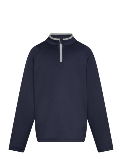 PUMA Golf Boys Waffle Fleece 1/4 Zip Navy 128