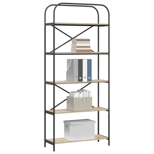 Bokhylle Sonoma eik 80 x 30 x 183 cm Konstruert tre