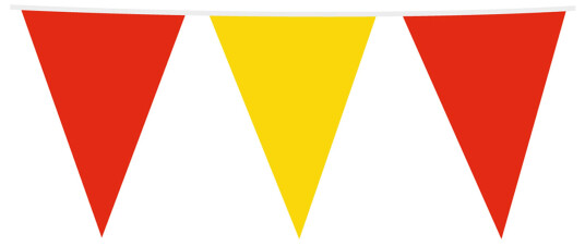 Globos Europe Vimpelgirlander Rød/Gul Stor