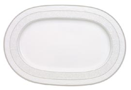 Villeroy & Boch Grey Pearl ovalt tallerken 35cm.