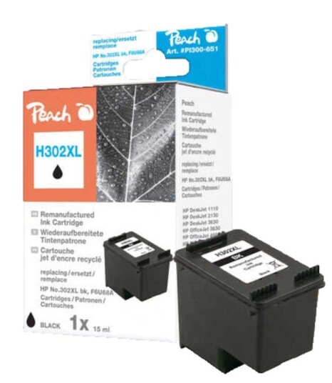 Peach HP 302XL Blekkpatron, svart Peach HP 302XL Blekkpatron, svart