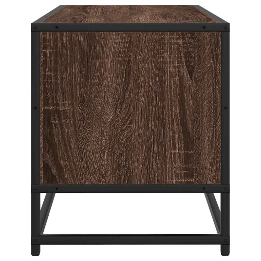  TV-benk brun eik 100x34,5x40 cm konstruert tre og metall 8721102838774