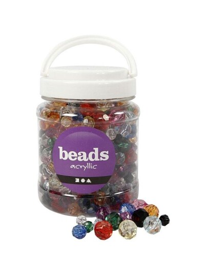 Creativ Company Faceted Beads Mix in Storage Bucket Creativ Company Faceted Beads Mix in Storage Bucket