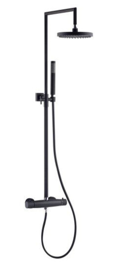 Cassøe Komplett dusjsett m/Termostat, sort