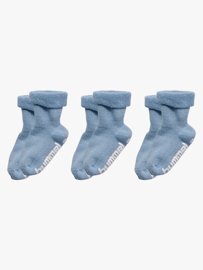 Hummel Mini Anti Slip Sokker 3 Pakk Faded Denim 15 17 Hummel Mini Anti Slip Sokker 3 Pakk Faded Denim 15 17