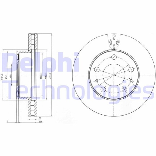 Bremseskive DELPHI BG4060