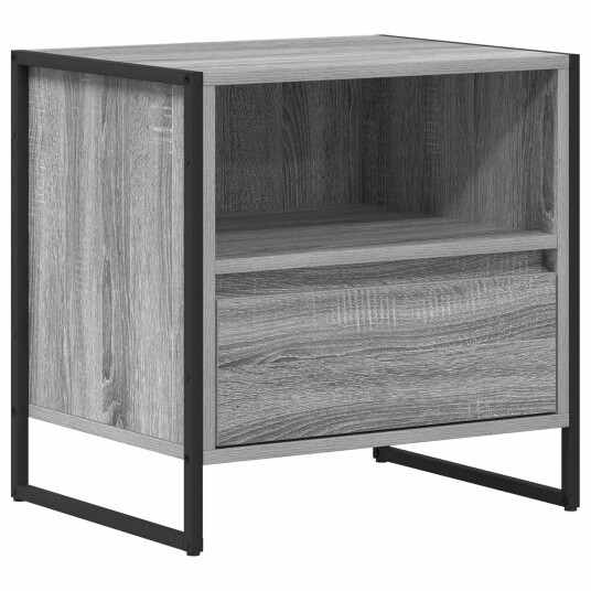 Nattbord 2 pcs Grå Sonoma 50 x 39,5 x 50 cm Konstruert tre