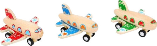 Small Foot Wooden Pull-back Plane per piece Small Foot Wooden Pull-back Plane per piece