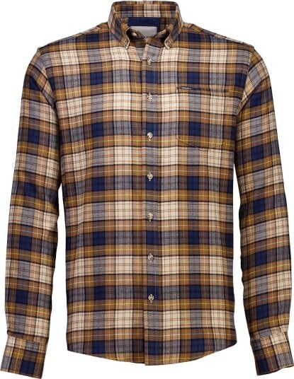 Bison Checked Shirt L/S   CAMEL   XL