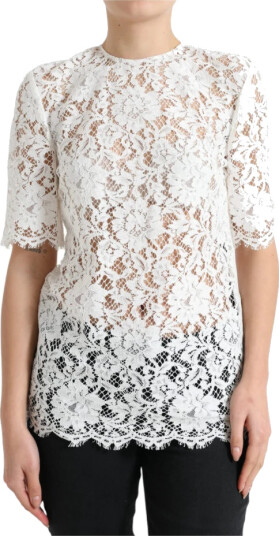 Dolce & Gabbana Dame Bluser & Skjorter Hvit S, Dolce & Gabbana Dame Bluser & Skjorter Hvit S,