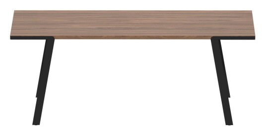 Temahome Drift Spisebord 200, Valnøttdefinér/Svarte Ben, 200x100x75 Unoliving