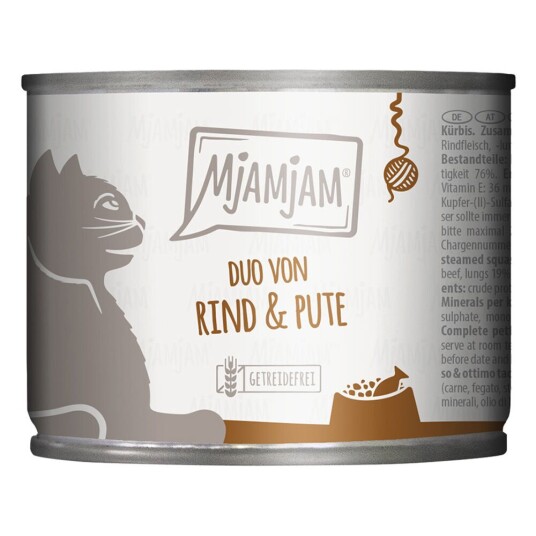 Mjamjam Duo 6 X 200 G Deilig Biff Og God Kalkun På Dampet Gresskar