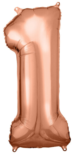 Amscan International Tallballong Roségull Metallic - Tallet 1
