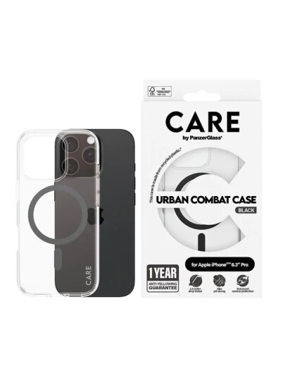 PanzerGlass CARE Flagship MagSafe Deksel Svart for iPhone 16 Pro