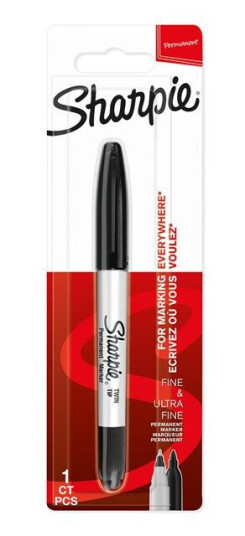 Sharpie Marker TwinTip EF/F Svart 1 Count