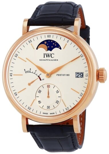IWC Herreklokke IW516409 Portofino Hvit/Lær Ø45 mm